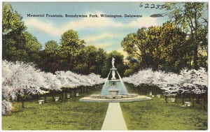 Memorial fountain, Brandywine Park, Wilmington, Delaware