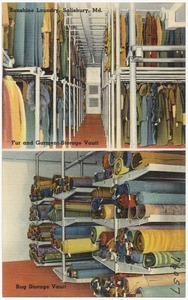 Sunshine Laundry, Salisbury, Md. -- fur and garment storage vault, rug storage vault
