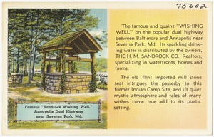 Famous "Sandrock Wishing Well", Annapolis Dual Highway near Severna Park, Md.