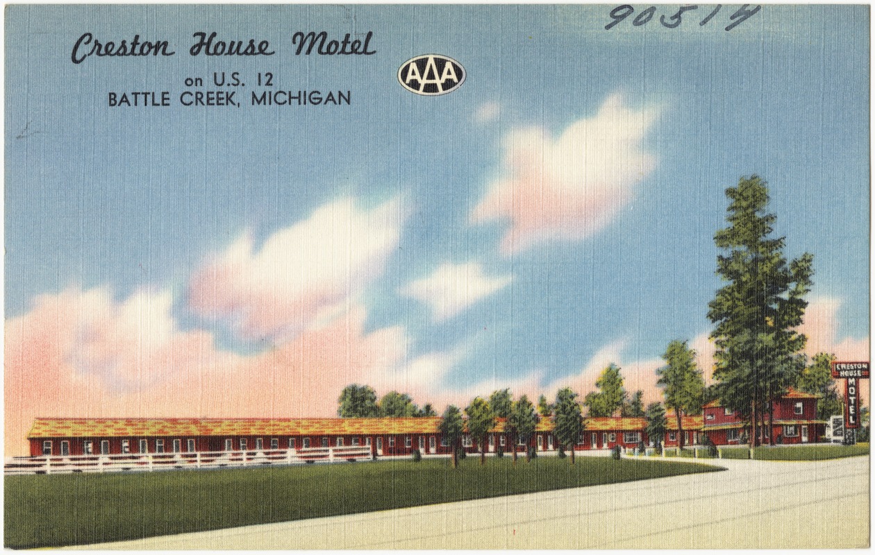 Creston House Motel on U.S. 12, Battle Creek, Michigan