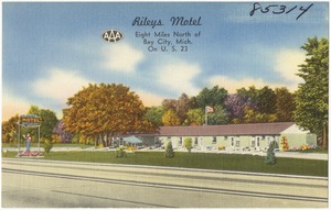 Rileys Motel, eight miles north of Bay City, Mich. On U. S. 23