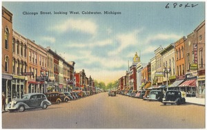 Chicago Street, looking west, Coldwater, Michigan