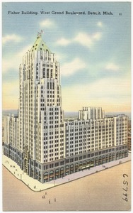 Fisher Building, West Grand Boulevard, Detroit, Mich.