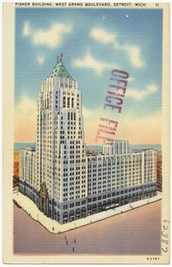 Fisher Building, West Grand Boulevard, Detroit, Mich.