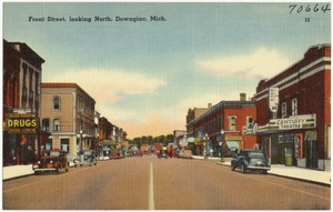 Front Street, looking north, Dowagiac, Mich.