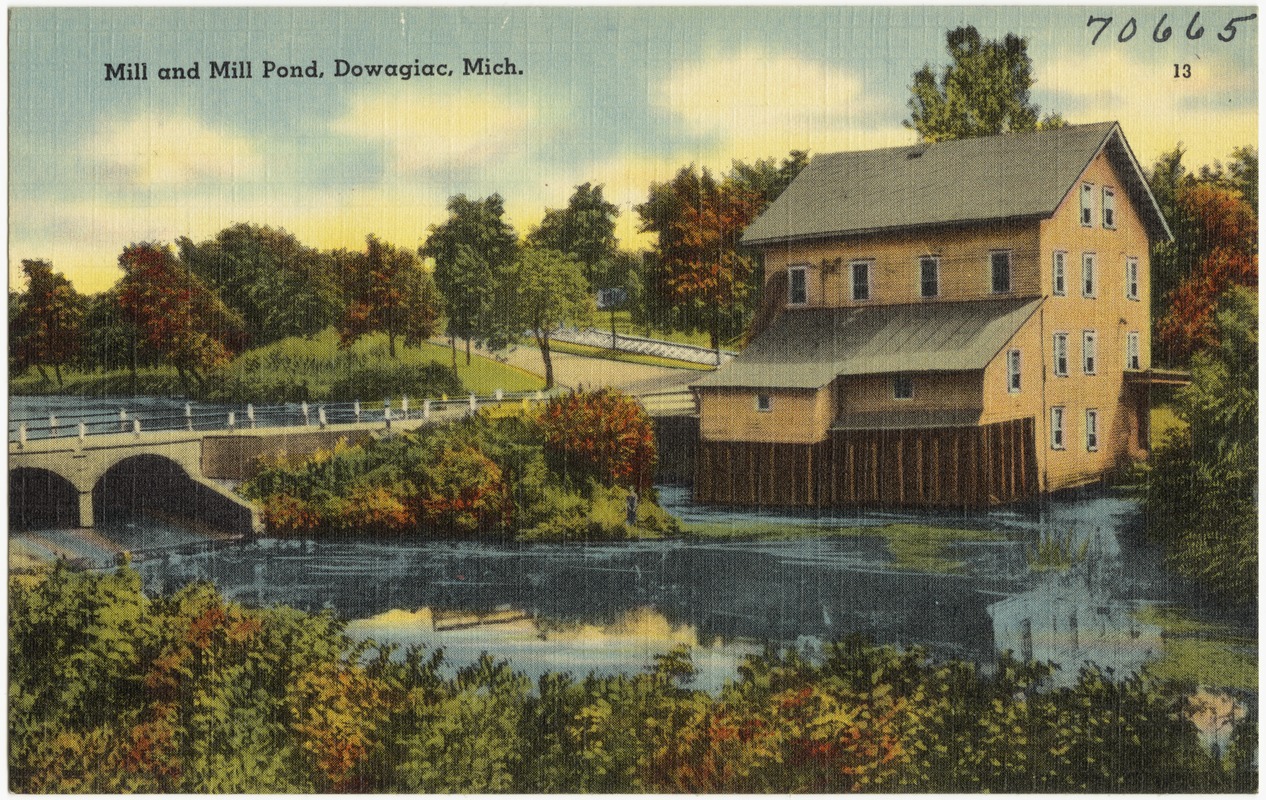 Mill and mill pond, Dowagiac, Mich.
