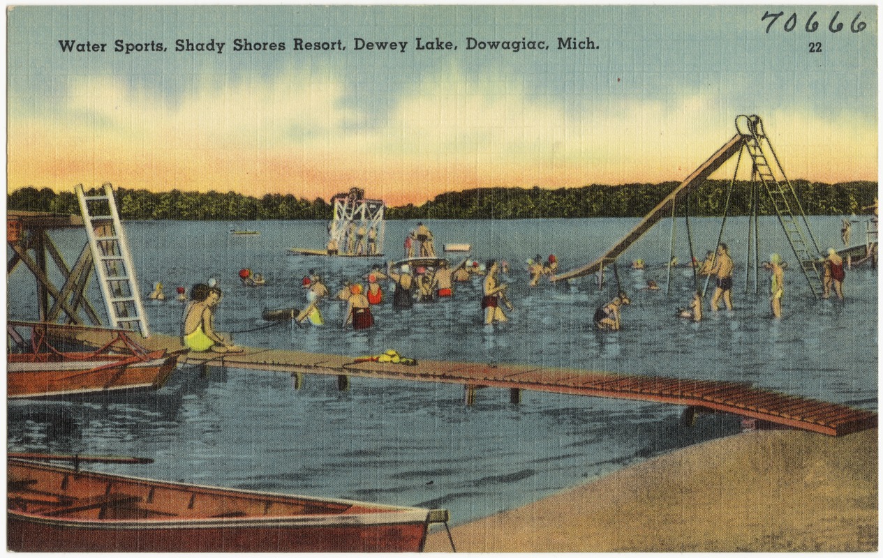 Water sports, Shady Shores Resort, Dewey Lake, Dowagiac, Mich.