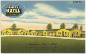 Clearview Court Motel, 1 1/2 miles north of Flat Rock, Mich.