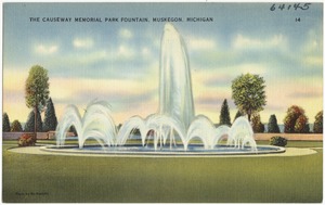 The Causeway Memorial Park fountain, Muskegon, Michigan