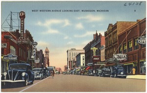 West Western Avenue looking east, Muskegon, Michigan