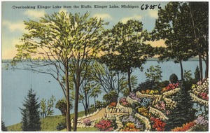 Overlooking Klinger Lake from the bluffs, Klinger Lake, Michigan