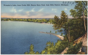 Wumpler's Lake, from Cedar Hill, Hayes State Park, Irish Hills District, Michigan