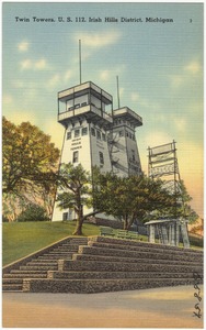 Twin towers, U. S. 112, Irish Hills District, Michigan