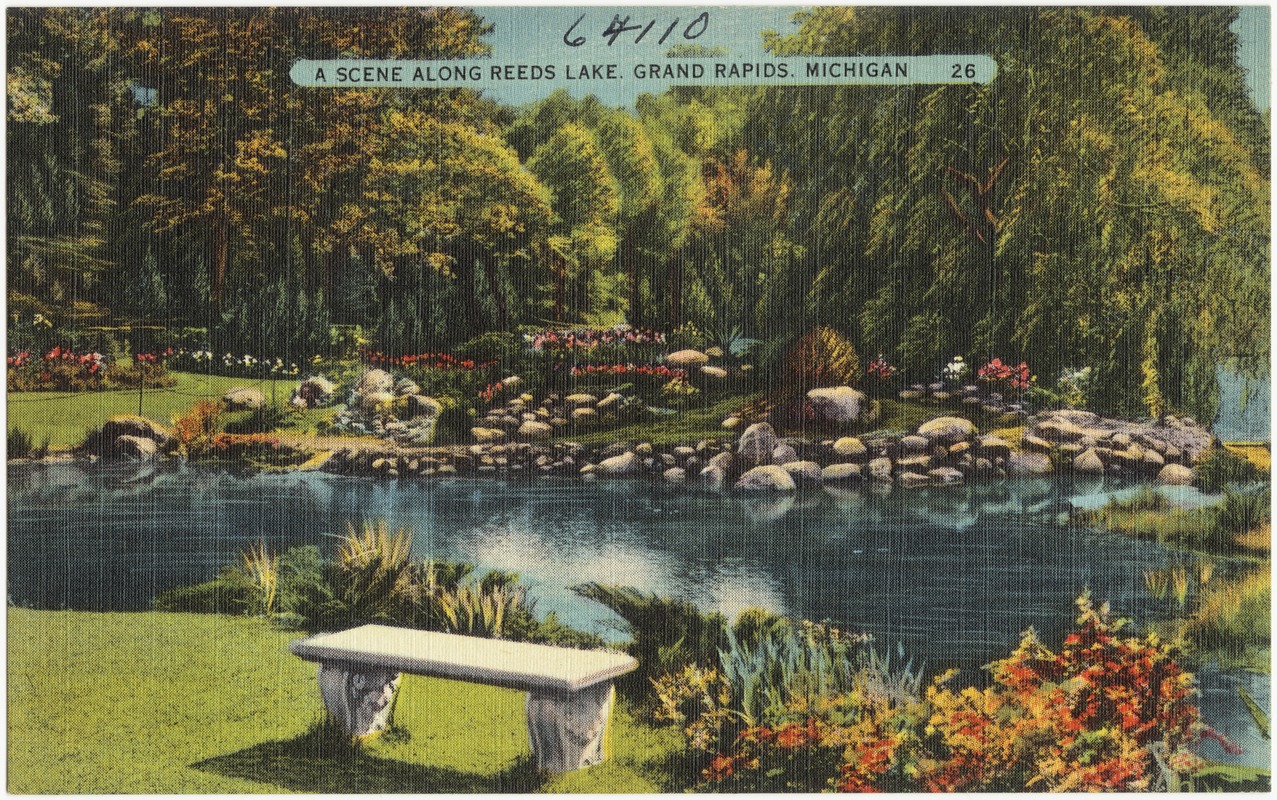 Scene along Reeds Lake, Grand Rapids, Michigan Digital Commonwealth