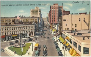 Looking west on Monroe Avenue, Grand Rapids, Michigan