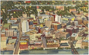 Downtown Grand Rapids from the air, Grand Rapids, Michigan