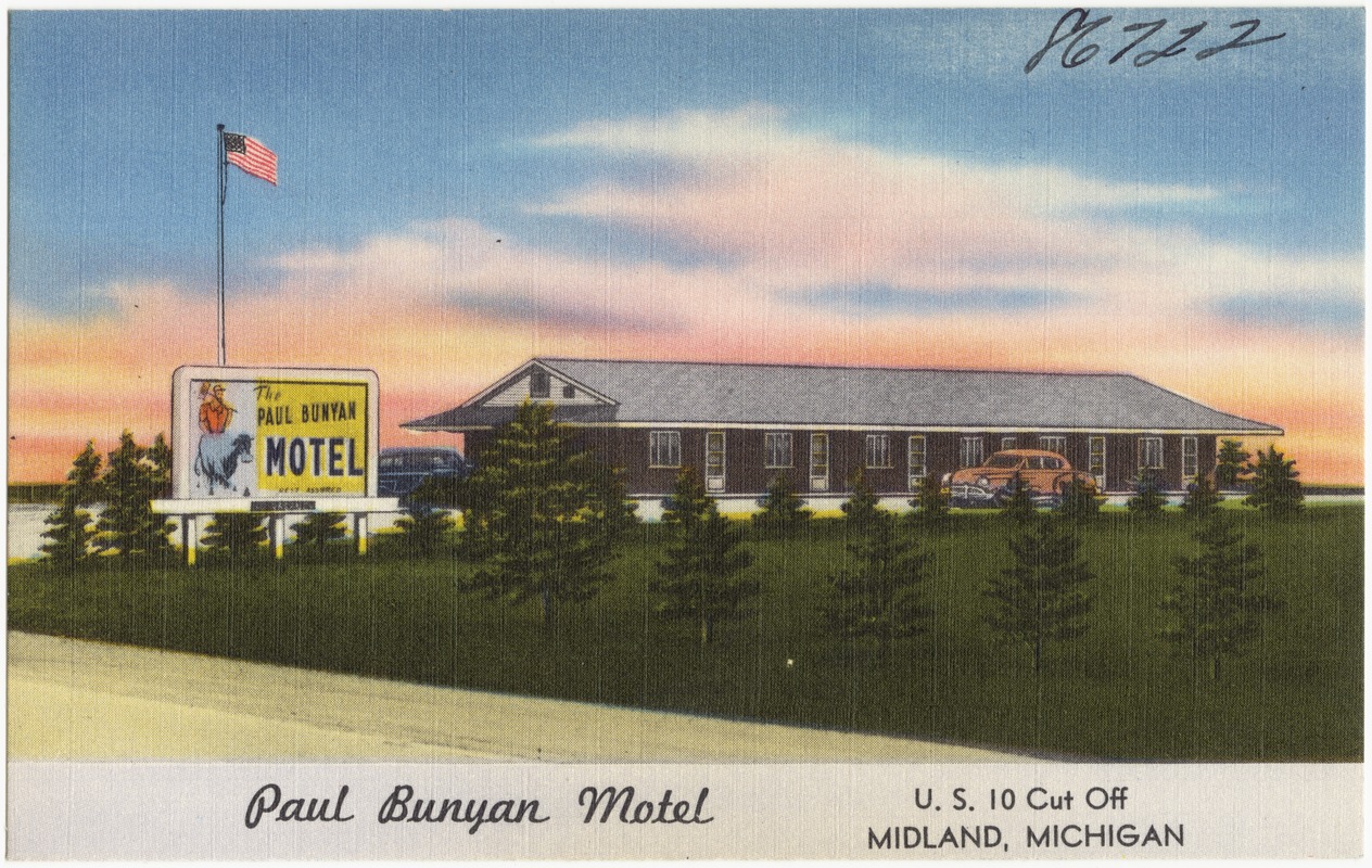 Paul Bunyan Motel, U. S. 10 cut off, Midland, Michigan