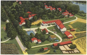 Tabor Farm, Sodus, Michigan. 160 acres of homelike hospitality -- private 9-hole golf course -- swimming pool -- shuffle and tennis courts -- solarium.