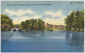 Portage and St. Joseph Rivers, at Three Rivers, Michigan
