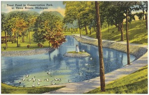 Trout Pond in Conservation Park at Three Rivers, Michigan