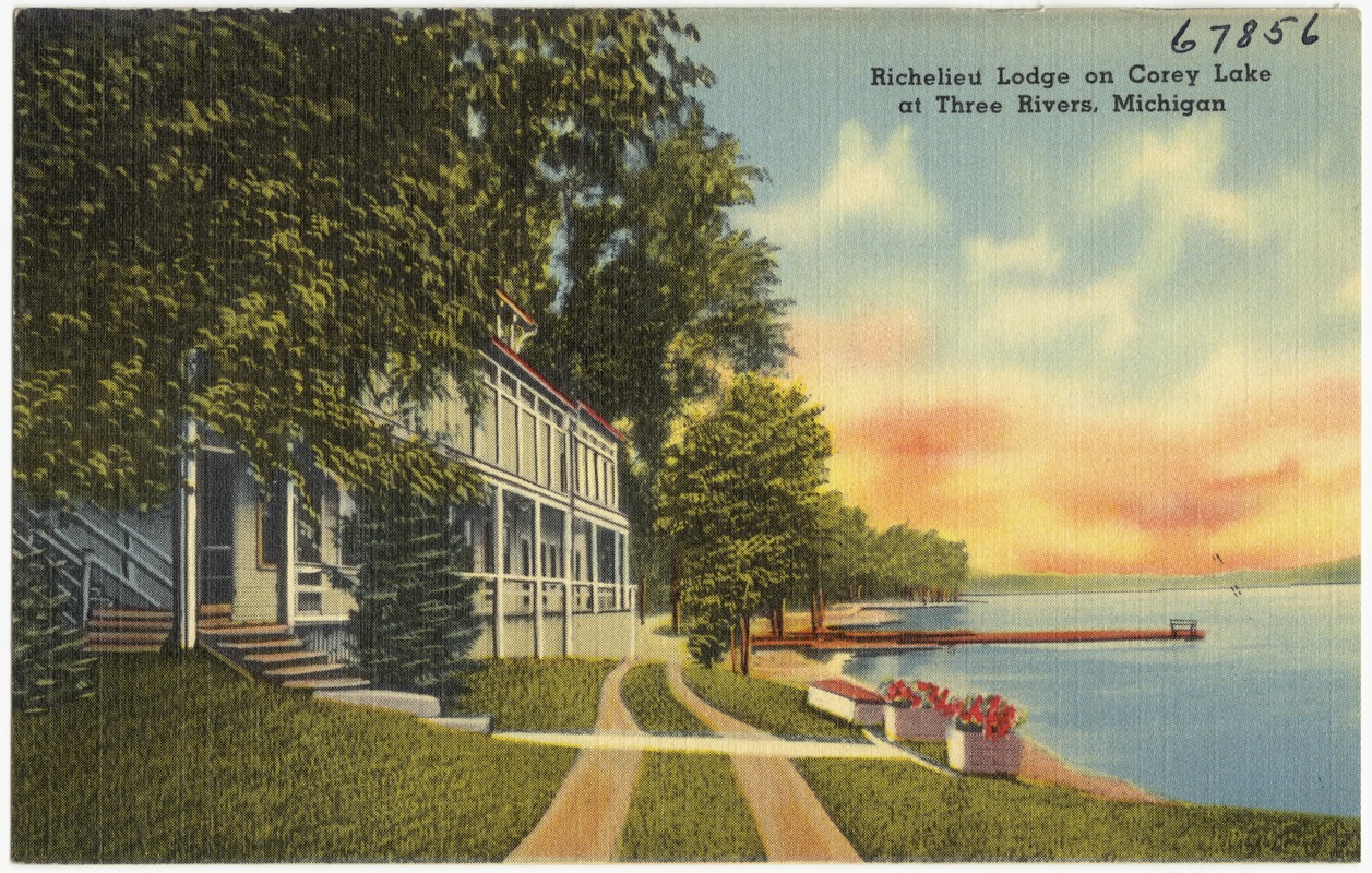 Richelieu Lodge on Corey Lake at Three Rivers, Michigan