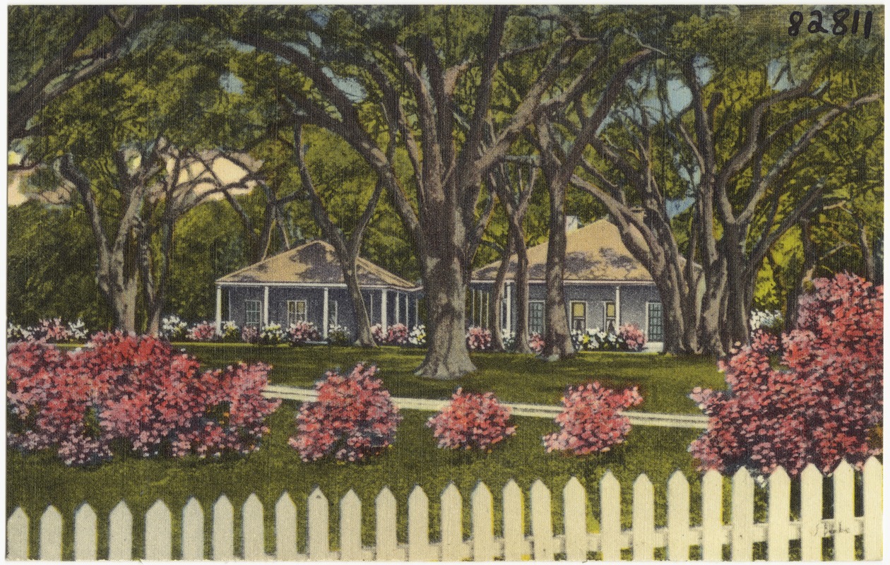 Fernando Gautier Homestead, antiquity at its best, on banks west Pascagoula Singing River, Hwy. 90, Gautier, Miss.