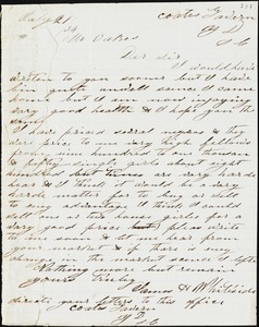 James H. Whiteside, Washington D.C., autograph letter signed to Ziba B. Oakes, 21 July 1854