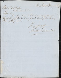 Smallwood Anderson & Co., New York, N.Y., manuscript note signed to Ziba B. Oakes, 20 March 1857