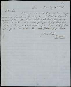 J.R. Stall, Summerville, S.C., autograph note signed to Ziba B. Oakes, 31 January 1857