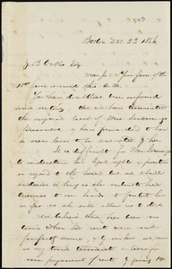 Whiting & Russell, Boston, Mass., manuscript letter signed to Ziba B. Oakes, 23 December 1856