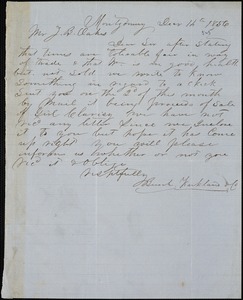 Burch, Kirkland & Co., Montgomery, Ala., manuscript letter signed to Ziba B. Oakes, 14 December 1856