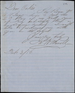 James H. Murrell, [Charleston, S.C.], autograph note signed to Ziba B. Oakes, 3 December 1856