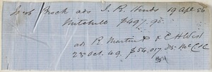 A. Pinckney Walker, [Charleston, S.C.], autograph note signed to Ziba B. Oakes, 23 January [1857]