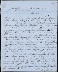 A. J. McElveen, Sumter Court House, S.C., autograph letter signed to Ziba B. Oakes, 30 August 1856