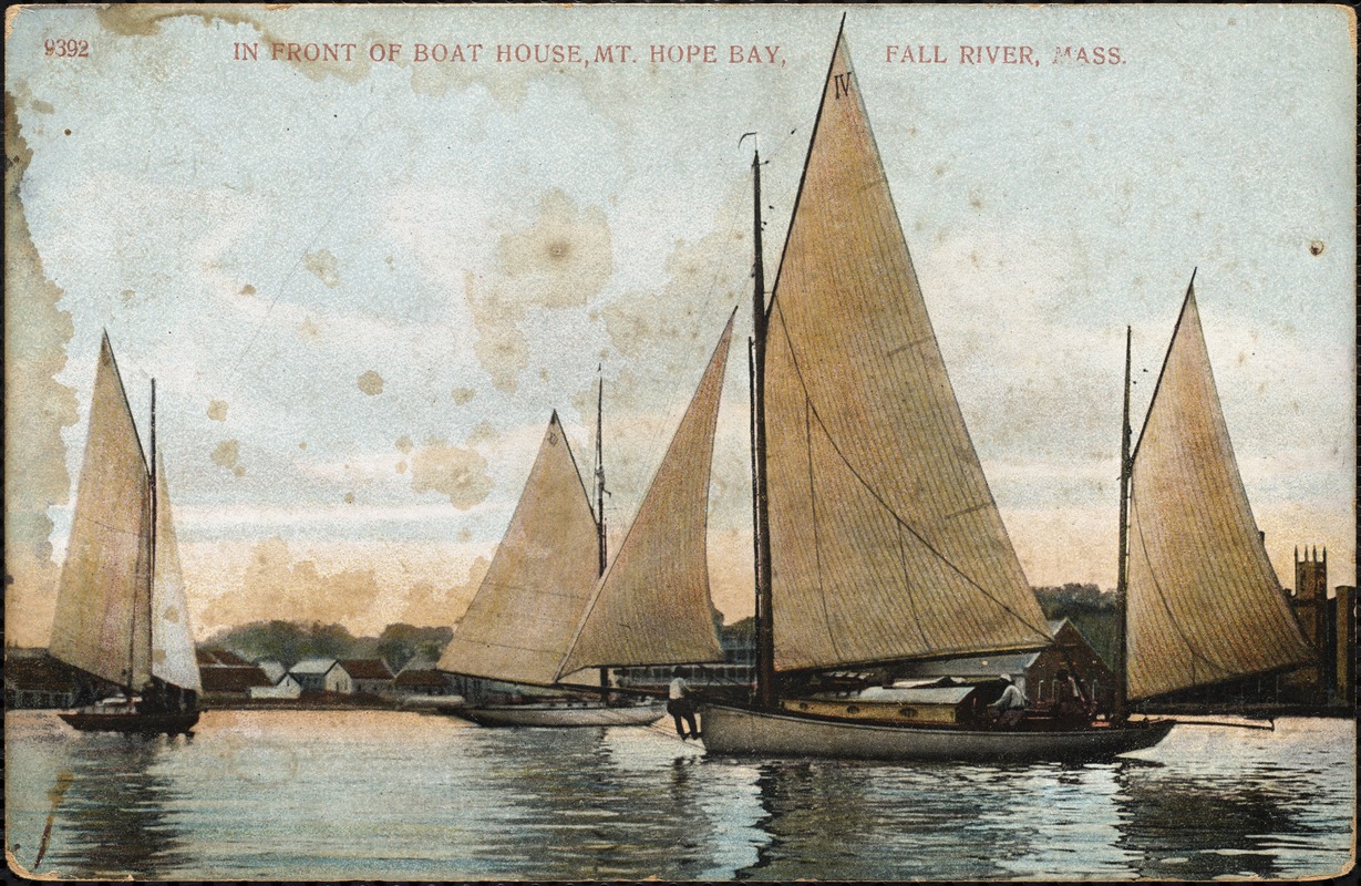 In front of boat house, Mt. Hope Bay, Fall River, Mass.