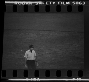 Unknown American League umpire on the field during a game at Fenway Park between the Boston Red Sox and Texas Rangers on August 30, 1979