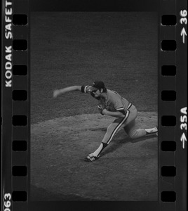 Texas Rangers pitcher Doc Medich (#42) delivers a pitch in a game against the Boston Red Sox at Fenway Park