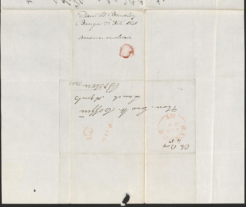 Daniel W. Bradley to George Coffin, 23 Februay 1848 - Digital Commonwealth