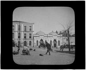 Turkey. Constantinople. A square in Stamboul Pigeon Mosque