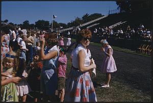 Crowd of people at Dilboy Stadium, Somerville, Massachusetts