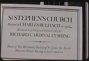 Sign at St. Stephen's Church, Boston