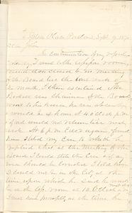 Letter from Zadoc Long to John D. Long, September 9, 1871