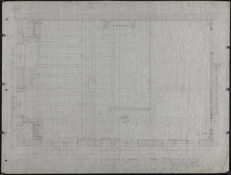 Three-quarter inch scale plan of lounge