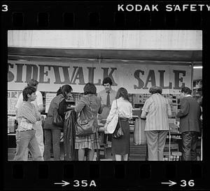 Sidewalk clothing sale, Cambridge