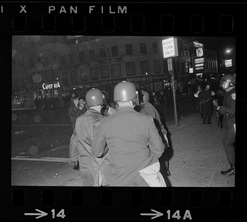 Harvard Square anti-war riot