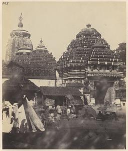 View of Jagannath Temple from outside Lion's Gate, Puri