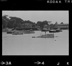 Boat sinking in the Newburyport harbor