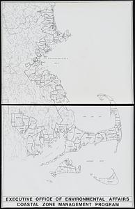 Outline map of towns on the Massachusetts coast