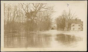 Flooding along Groton St. looking toward covered bridge