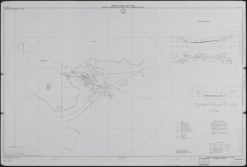 Airport obstruction chart, OC 5133, Anderson Municipal-Darlington Field, Anderson, Indiana